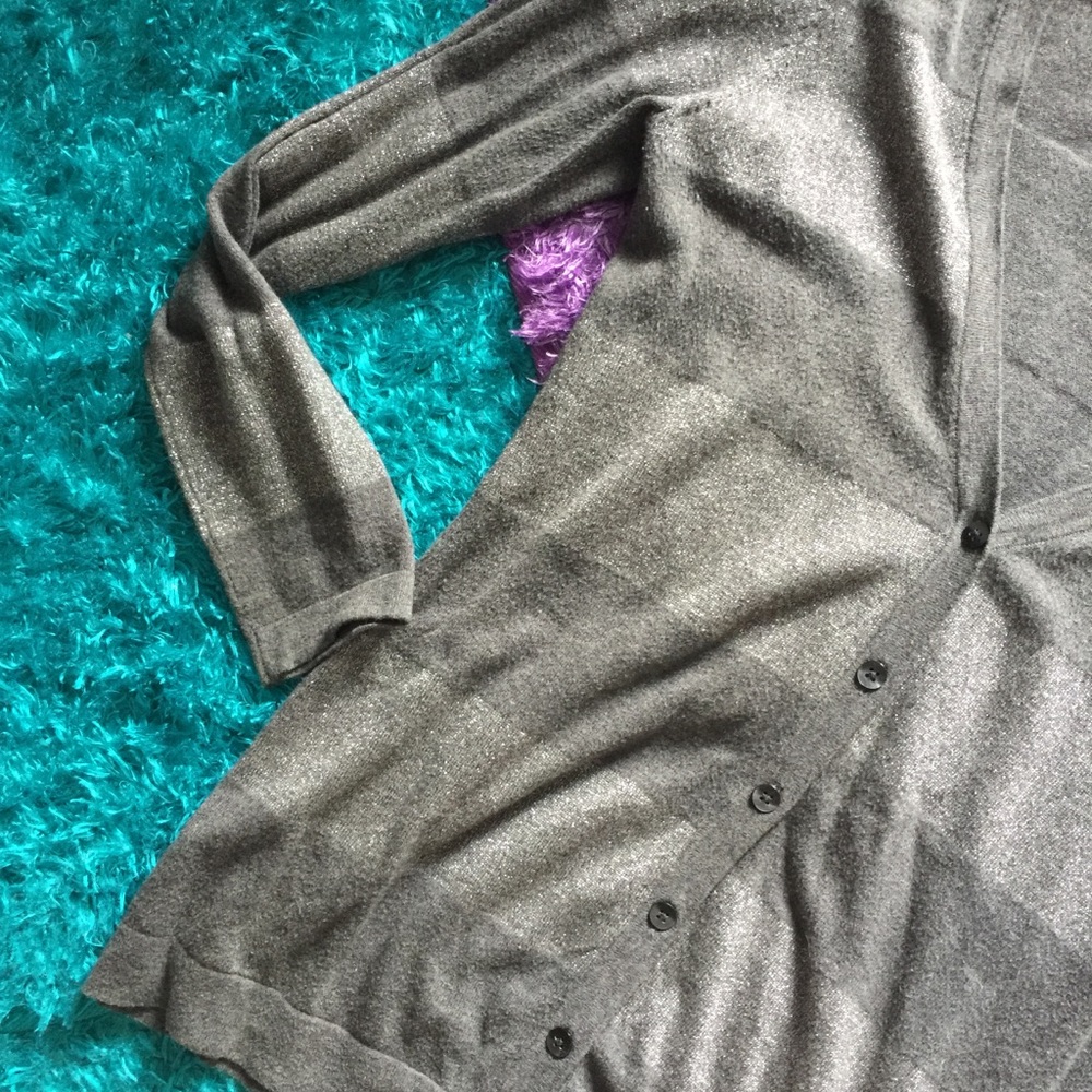 Glitter striped grey cardigan - Picture 3 of 7
